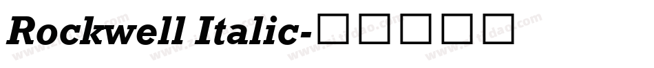Rockwell Italic字体转换